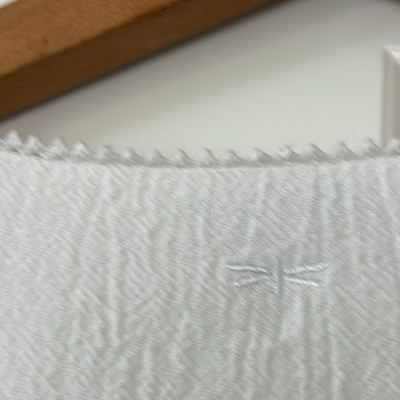 Tyler Boe Izzy Eyelet Topper Crochet Dress w Bell Sleeves Notch Neck White - Picture 12 of 15